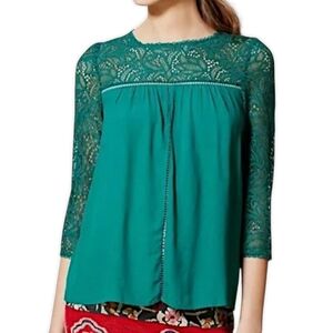 Moulinette Soeurs /Anthropologie Emerald Green Blouse(3 For $20 Item)